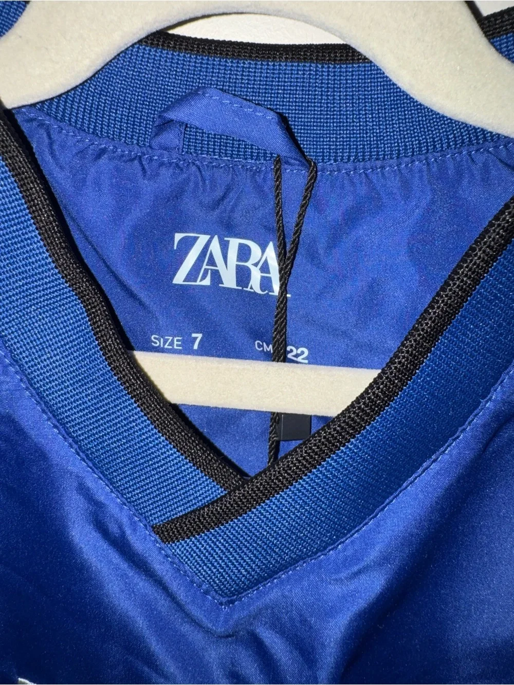 ‼️SALE‼️Zara Royal Blue V-Neck Pullover with Black Trim